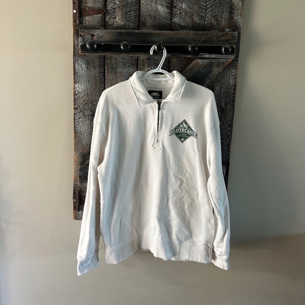 Men's Roots/Beaver Canoe Half Zipper Polo